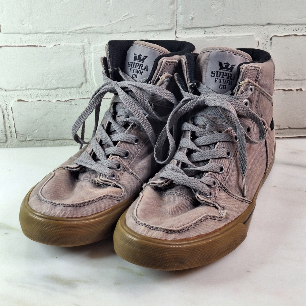 Supra- Vader- storm grey-gum Size 8